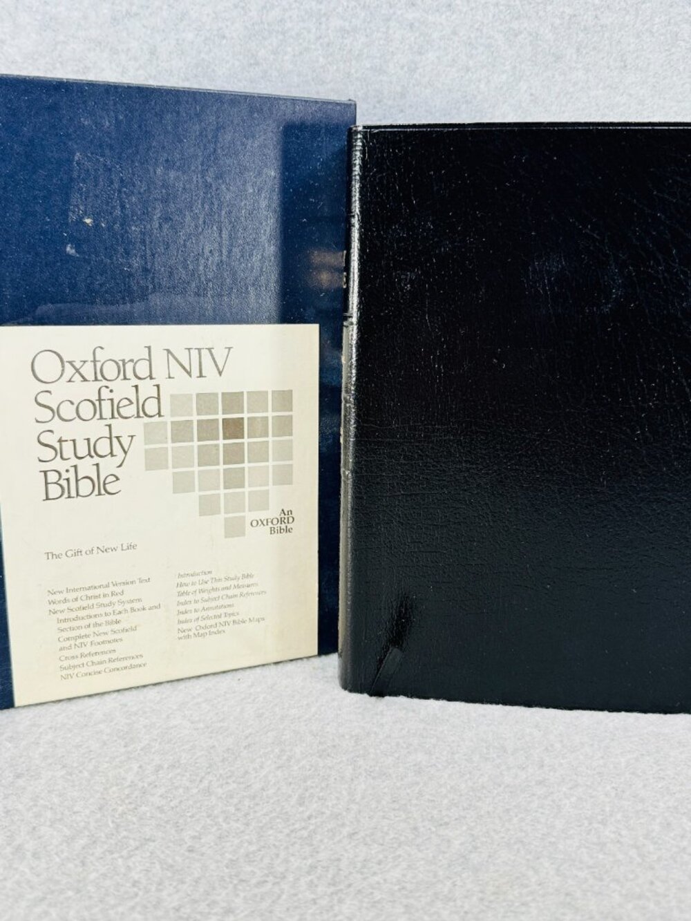 Scofield Study Bible NIV 1984 Black Bonded Leather in Box Oxford Red Letter